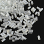 Pearlized Glass Bugle Beads, 2~3x2mm, Hole: 1mm, about 450g/bag, 20000pcs/bag