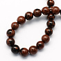 Natural Mahogany Obsidian Round Beads Strands
