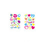 Removable Temporary Water Proof Fluorescence Tattoos Paper Stickers, Valentine's Day Theme