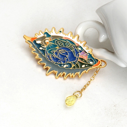 Брошь с эмалью из сплава сглаза, булавки с эмалью счастливых глаз, золотой свет