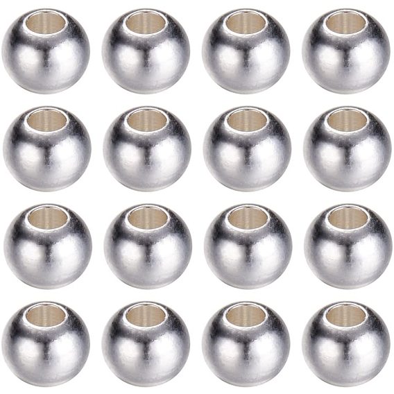 Rack Plating and PVD Vacuum Plating Brass Round Spacer Beads, Cadmium Free & Lead Free, 4mm, Hole: 2mm, about 50pcs/bag