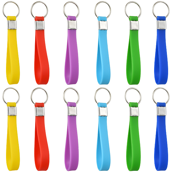 20шт. брелки из смоляного ремня с железными кольцами