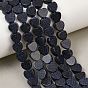 Synthetic Blue Goldstone Beads Strands, Heart
