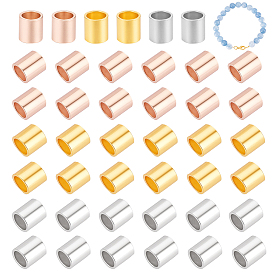 60 шт. 3 цвета s925 бусины-трубочки из стерлингового серебра, трубка