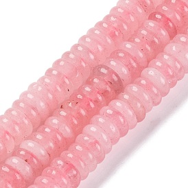 Natural Rose Quartz Beads Strands, Rondelle