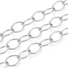 Латунные кабельные цепи, несварные, с катушкой, овальные