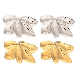 304 Stainless Steel Stud Earrings for Women, Leaf