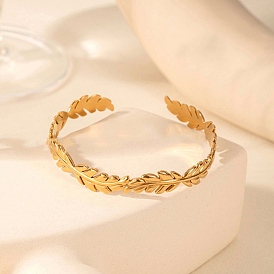 304 женские браслеты-манжеты из нержавеющей стали, лист