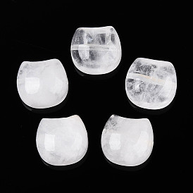 Бусины из натурального кварцевого кристалла в форме головы кошки, горного хрусталя