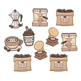 Печатные акриловые подвески, подвески в виде медведя/кофе