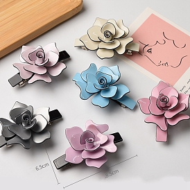 Barrettes à cheveux en acrylique en forme de fleur, accessoires de cheveux pour femmes filles