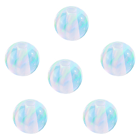 6 шт. синтетические опаловые бусины, круглые, имитация драгоценных камней
