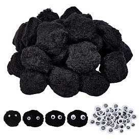 Наборы для изготовления кукол своими руками, в том числе мягкий помпон из искусственного меха лисы и пластиковые кабошоны-глаза