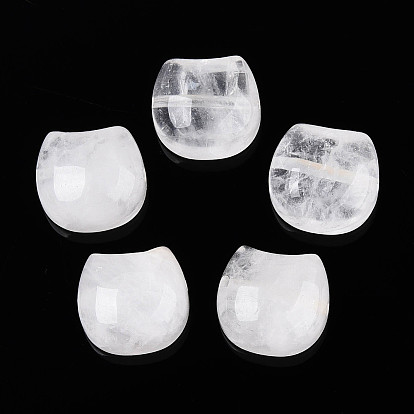 Бусины из натурального кварцевого кристалла в форме головы кошки, горного хрусталя