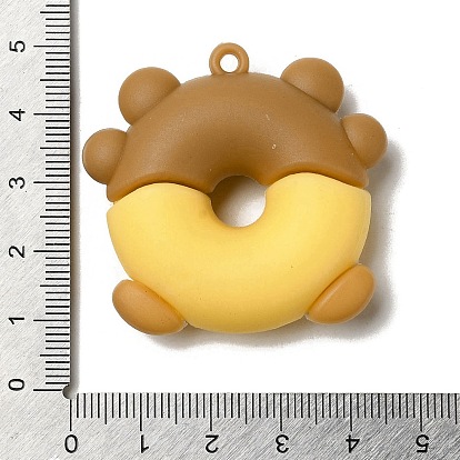 Donut PVC Plastic Cartoon Pendants, for DIY Keychain Making