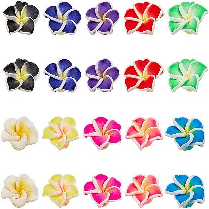 Argile polymère main 3 d perles fleurs de frangipanier