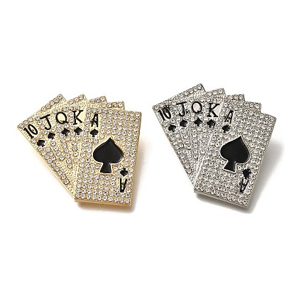Эмалевые булавки для покерных карт, броши из сплава для одежды рюкзака