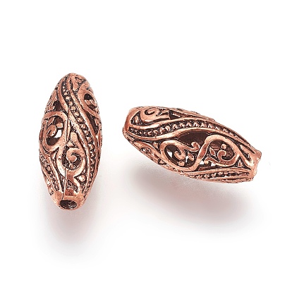 Сплавочные овальные бусины тибетского стиля , рис