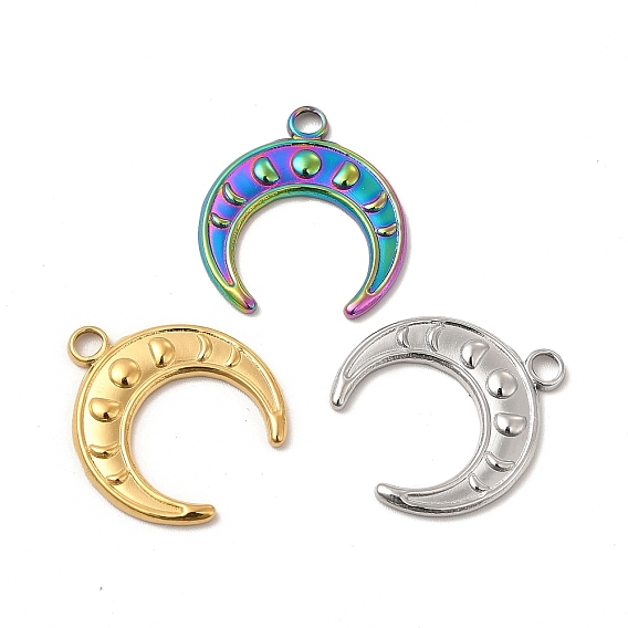 Ионное покрытие (ip) 304 подвески из нержавеющей стали, двойной рог / подвеска в виде полумесяца