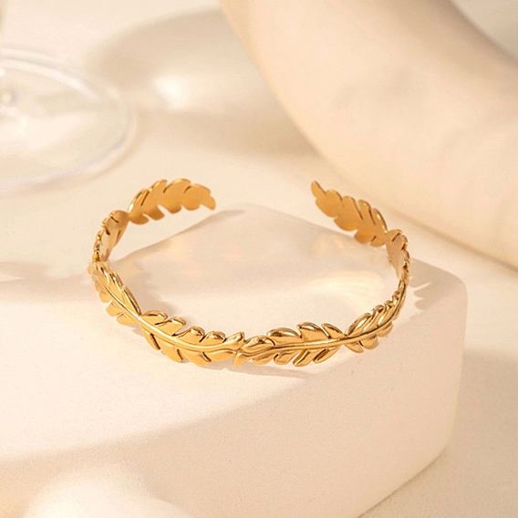 304 женские браслеты-манжеты из нержавеющей стали, лист