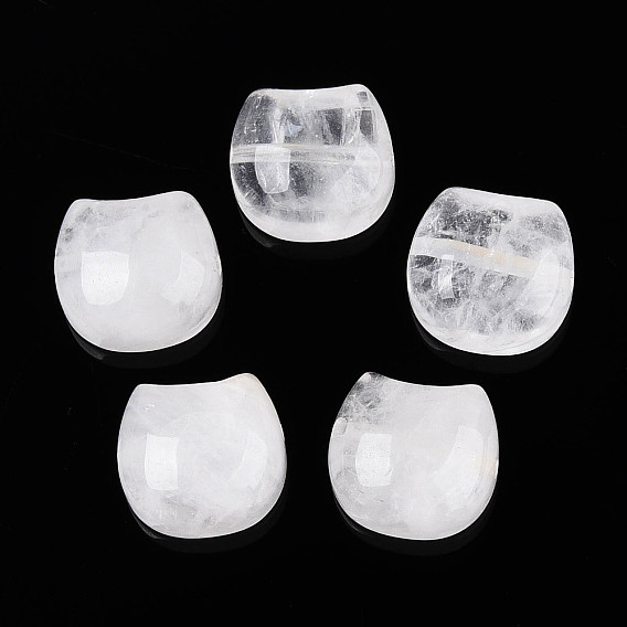 Бусины из натурального кварцевого кристалла в форме головы кошки, горного хрусталя