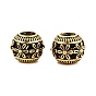 Европейские сплавочные бусины тибетского стиля , бусины с большим отверстием, RONDELLE с цветком