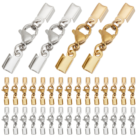 40 шт. 2 цвета ионное покрытие (IP) 304 карабины из нержавеющей стали с наконечниками для шнура