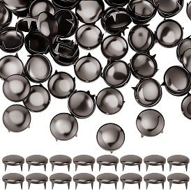 100шт. латунные шпильки и заклепки, для поделки из кожи, плоско-круглые