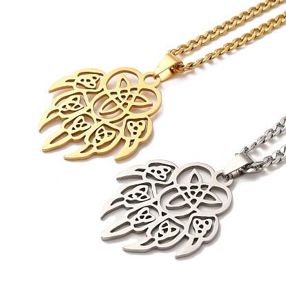 201 ожерелья с подвесками в виде ирландского узла из нержавеющей стали, Коготь медведя викинга с ирландским узлом, норвежские ожерелья для мужчин