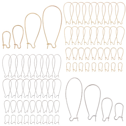 80шт. 8 стили латунные серьги-кольца фурнитура, провод почки