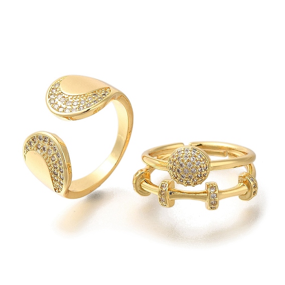 Кольца для женщин из латуни с микропаве из кубического циркония, долговечный