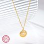 925 Sterling Silver Evil Eye Pendant Necklaces, with Clear Cubic Zirconia