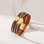 Irregular Circle Design Creative Leather Women's Bracelet - Personalized, Texture, Mix Batch.