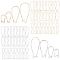 80шт. 8 стили латунные серьги-кольца фурнитура, провод почки