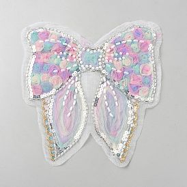 Aufnäher aus Polyester- und Harzgarn, Heißschmelzkleber, Stoffapplikationen, Schleife