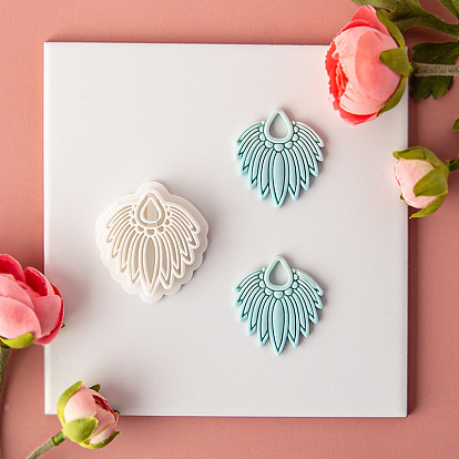 Набор прессованных форм из пластиковой глины в форме веера, резцы глины, инструменты для лепки из глины