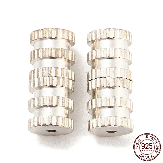 925 Sterling Silver Screw Clasps, Column
