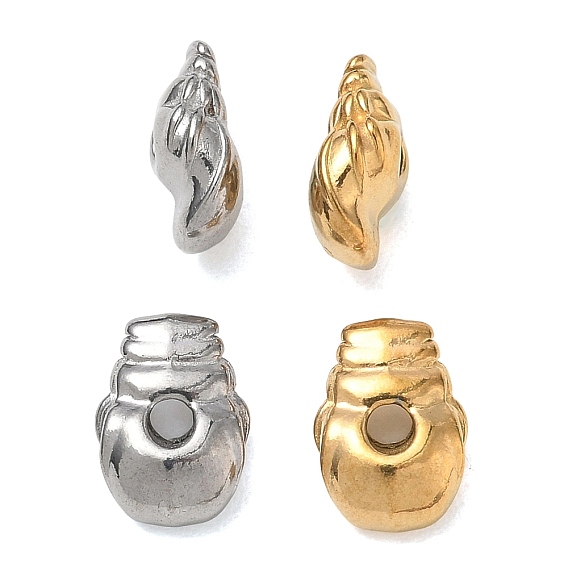 304 Stainless Steel Beads, Conch Shell Shape