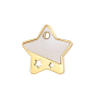 304 нержавеющая сталь с подвесками из ракушек, звезда, реальный 14 k позолоченный, ионное покрытие (ip)
