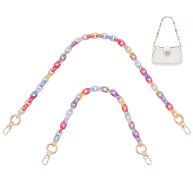 2шт. акриловые цепочки-удлинители для сумок, Сплав с застежками, аксессуары для замены сумок
