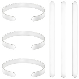 304 прутки из нержавеющей стали, овальный прямоугольник, для изготовления основы браслета