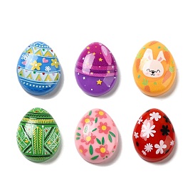 Easter Cartoon Opaque Resin Cabochons, Easter Egg