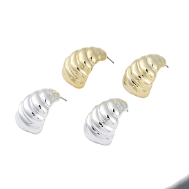 Teardrop CCB Plastic Stud Earrings for Women, with 304 Stainless Steel Pin
