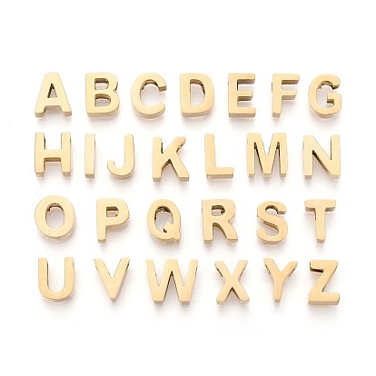 26 шт. 304 подвески из нержавеющей стали, реальный 14 k позолоченный, Письмо ~ Z