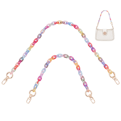2шт. акриловые цепочки-удлинители для сумок, Сплав с застежками, аксессуары для замены сумок