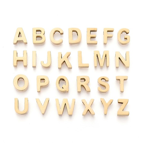 26 шт. 304 подвески из нержавеющей стали, реальный 14 k позолоченный, Письмо ~ Z