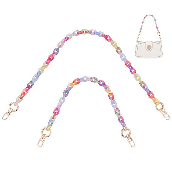 2шт. акриловые цепочки-удлинители для сумок, Сплав с застежками, аксессуары для замены сумок