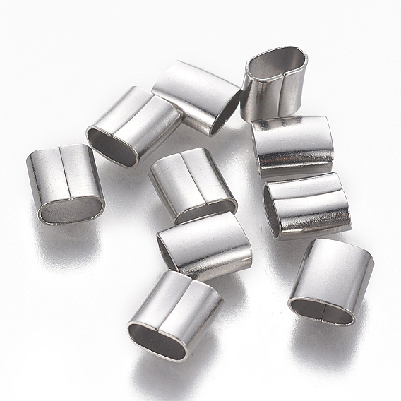 304 Подвески-слайдеры из нержавеющей стали, для изготовления кожаных браслетов, прямоугольные