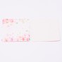 White Cardboard Earring Display Cards, Square with Flower Pattern
