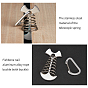SUPERFINDINGS Aluminum Alloy Hook, with Spring, Fish Bone-Shaped, Camping Accessories